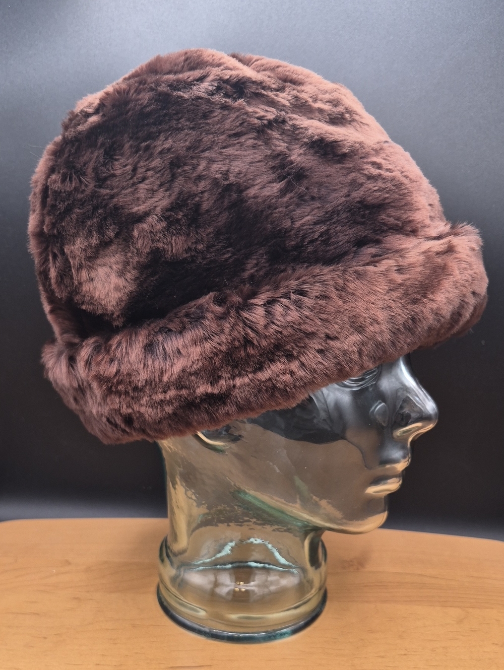 Vtg Nurseys of Bungay Sheepskin Fur Pillbox Hat Made in UK